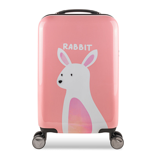 유랑스 U01220인치 기내용 핑크래빗캐리어 여행가방[PC+ABS / 확장형 / 360도 4륜 듀얼휠]
