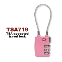 [Hickies] TSA 719 핑크3중 번호 와이어 자물쇠[5%할인]